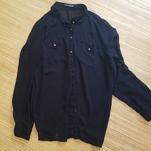 Sheer black blouse